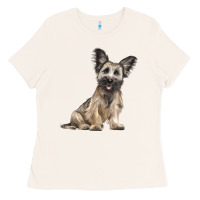 Bone Skye Terrier Dog Illustrations Ladies Tee - LillyAllenDesigns