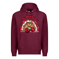 Burgundy cherry rainbow Premium Hoodie - BarkalooDesign