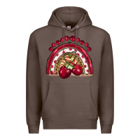 Coffee cherry rainbow Premium Hoodie - BarkalooDesign