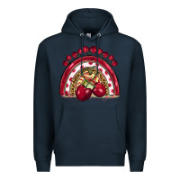 Navy cherry rainbow Premium Hoodie - BarkalooDesign