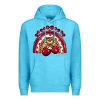 Ocean Blue cherry rainbow Premium Hoodie - BarkalooDesign