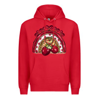 Red cherry rainbow Premium Hoodie - BarkalooDesign