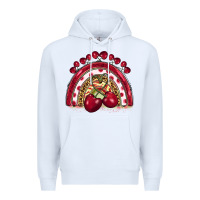White cherry rainbow Premium Hoodie - BarkalooDesign