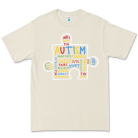 Bone Autism Puzzle Piece Words Autistic Premium Tee - CowhideDigitalArt