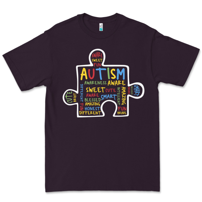 Autism Puzzle Piece Words Autistic Premium Tee by CowhideDigitalArt | Teevron