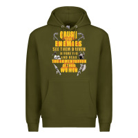 Army Green crushs your enemies merch Premium Hoodie - baoMotion