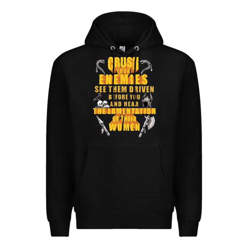 Crushs Your Enemies Merch Premium Hoodie by baoMotion | Teevron