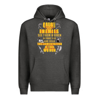 Charcoal Heather crushs your enemies merch Premium Hoodie - baoMotion