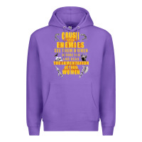 Purple crushs your enemies merch Premium Hoodie - baoMotion