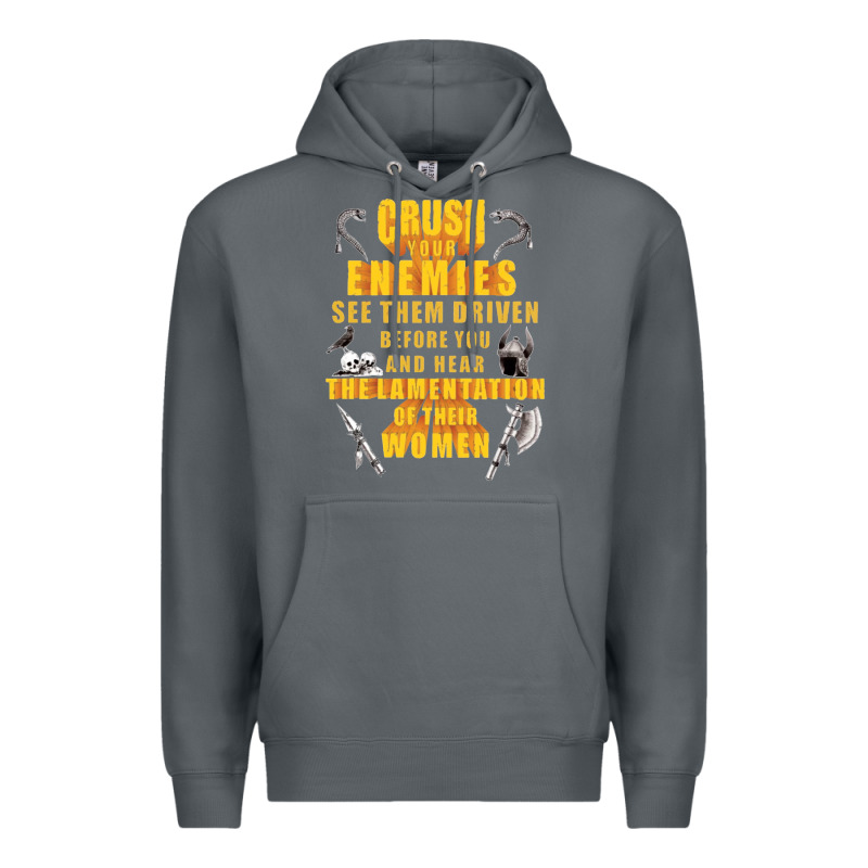 Crushs Your Enemies Merch Premium Hoodie by baoMotion | Teevron