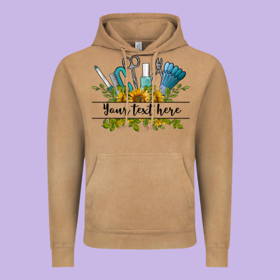 Customize Nail Tools With Sunflower Preview Vintage Hoodie Designed By Barkaloodesign