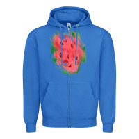 True Royal watermelon glitter watercolor brushstrokes patch Zipper Hoodie - RanaPortraitStore