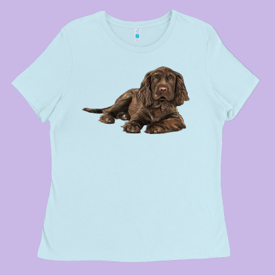 Sussex Spaniels Llustrations Ladies Tee Designed By Lillyallendesigns