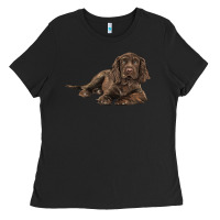 Black Sussex Spaniels llustrations Ladies Tee - LillyAllenDesigns