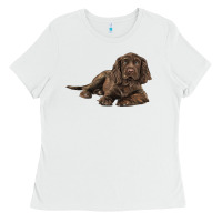 White Sussex Spaniels llustrations Ladies Tee - LillyAllenDesigns