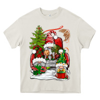 Cream christmas gnome truck Heavy Core Tee - BundleAndBundleShop