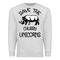 Dove Grey save the chubby unıcorns Premium Sweatshirt - Bettercallsaul