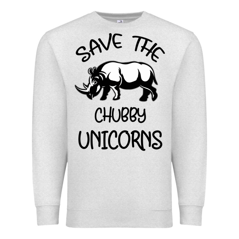 Save The Chubby Unıcorns Premium Sweatshirt by Bettercallsaul | Teevron