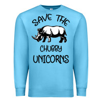 Ocean Blue save the chubby unıcorns Premium Sweatshirt - Bettercallsaul