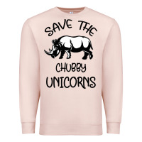 Pale Pink save the chubby unıcorns Premium Sweatshirt - Bettercallsaul