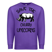 Purple save the chubby unıcorns Premium Sweatshirt - Bettercallsaul