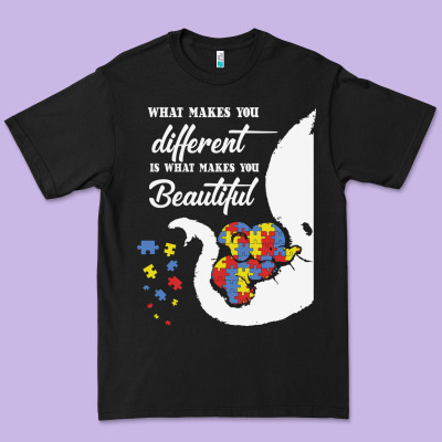 Autism Different Makes You Beautiful Premium Tee Designed By Cowhidedigitalart