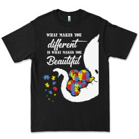 Black Autism Different Makes You Beautiful Premium Tee - CowhideDigitalArt