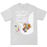 Dove Grey Autism Different Makes You Beautiful Premium Tee - CowhideDigitalArt