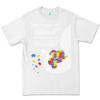 White Autism Different Makes You Beautiful Premium Tee - CowhideDigitalArt