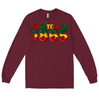 Burgundy juneteenth 1865 Long Sleeve Tee - Artiststas
