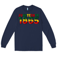 Navy juneteenth 1865 Long Sleeve Tee - Artiststas