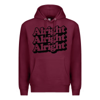 Burgundy alright alright alright Premium Hoodie - baoMotion