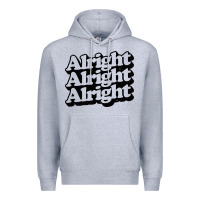 Heather Grey alright alright alright Premium Hoodie - baoMotion