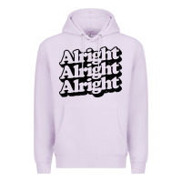 Lilac alright alright alright Premium Hoodie - baoMotion