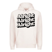 Pale Pink alright alright alright Premium Hoodie - baoMotion