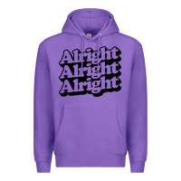 Purple alright alright alright Premium Hoodie - baoMotion