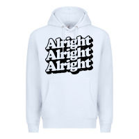 White alright alright alright Premium Hoodie - baoMotion