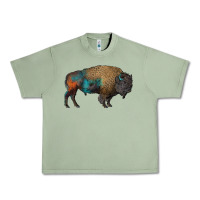 Oil Green leopard bison Urban Heavy Tee - RanaPortraitStore