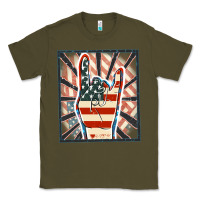 Army Green Freedom rock hand Classic Tee - FaDigitalArtStudio