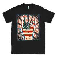 Black Freedom rock hand Classic Tee - FaDigitalArtStudio