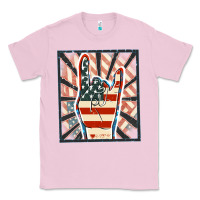 Bubblegum Pink Freedom rock hand Classic Tee - FaDigitalArtStudio