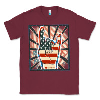 Burgundy Freedom rock hand Classic Tee - FaDigitalArtStudio