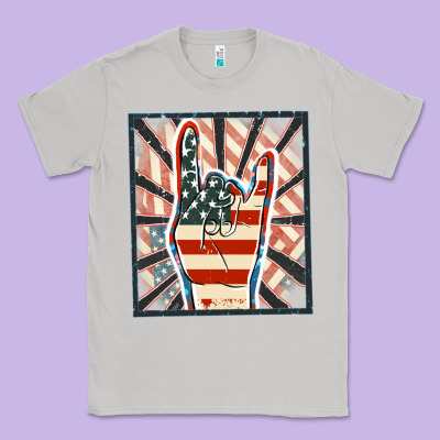 Freedom Rock Hand Classic Tee Designed By Fadigitalartstudio