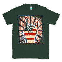 Sports Green Freedom rock hand Classic Tee - FaDigitalArtStudio