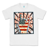 White Freedom rock hand Classic Tee - FaDigitalArtStudio