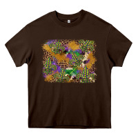 Chocolate Brown mardi gras plaid purple glitter cowhide  leopard Heavy Core Tee - FaDigitalArtStudio
