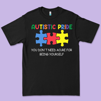 Autistic Pride Autism Awareness Premium Tee Designed By Cowhidedigitalart
