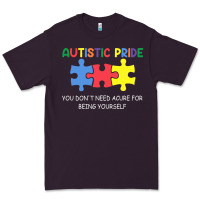Plum Autistic Pride Autism Awareness Premium Tee - CowhideDigitalArt