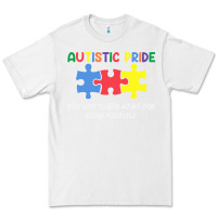 White Autistic Pride Autism Awareness Premium Tee - CowhideDigitalArt
