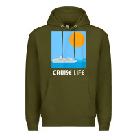 Army Green cruise life design travel & cruise wear t shirt Premium Hoodie - baoMotion